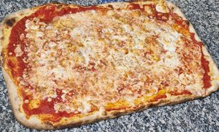 Pizza teglia Margherita(12 fettine) + spuma tomarchio grande