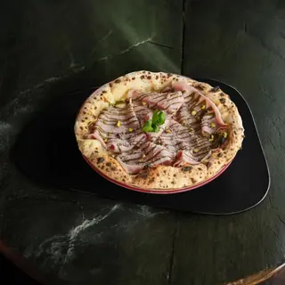 Pizza Mortadella e Pistacchi