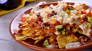 Nachos completos 3 quesos