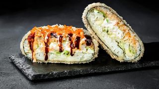 Суші бургер з креветками