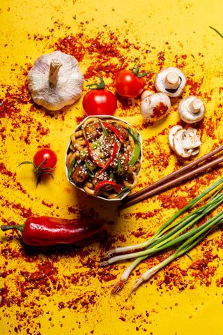 ღორის ატრია ნაღების სოუსით