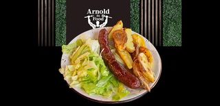 Телешка наденица един брой с две гарнитури по избор (450г)