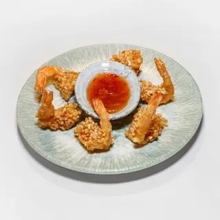 Langostinos Fritos Con Almendras