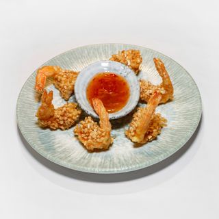 Langostinos Fritos Con Almendras