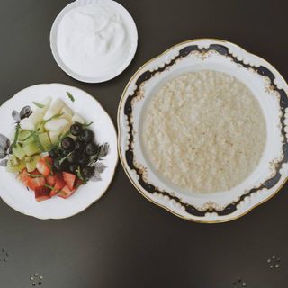 Avena Cocida En Agua