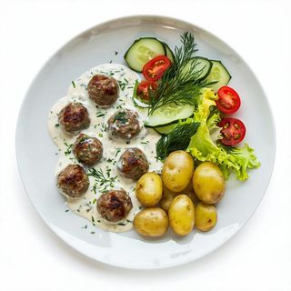 Klopsiki w sosie koperkowym