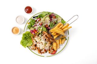 Shoarma wieprzowa z warzywami i serem