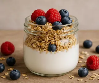 Yogurt Griego con Frutos Rojos