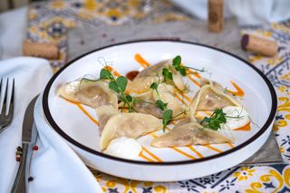 Гьоза със зеленчуци и тофу