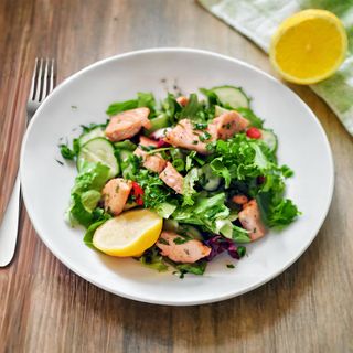 МИКС САЛАТ С ЛОСОСЕМ