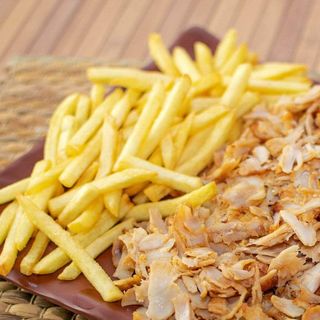 Plato Con Pollo Solo Carne con Queso y patatas 