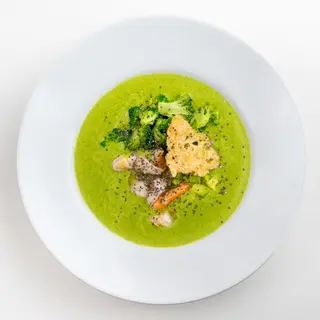 Supa crema verde cu creveti