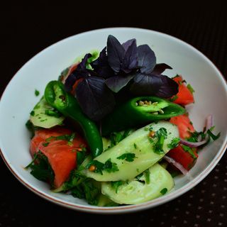 სალათი კიტრი და პომიდვრის