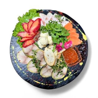 салат с лососем