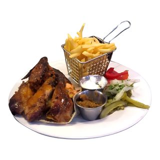 Poulet Braisé Avec Frites