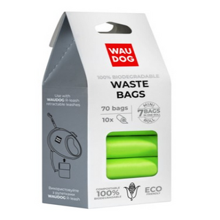 Біорозкладні гігієнічні пакети WAUDOG, 70 шт./уп.