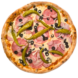 Pizza Salame con feferoni #17