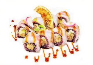 292  Black branzino roll - 8 pezzi