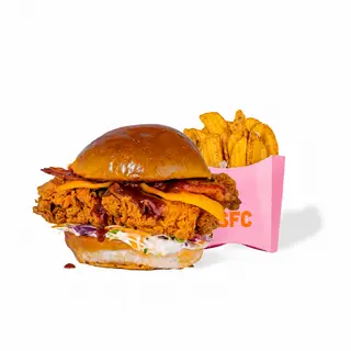 COMBO | BBQ Burger, Fries Crispers 130g