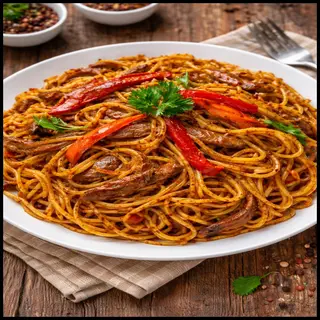 Jollof Spaghetti