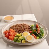 Сніданок з гречкою та лососем