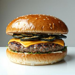 Buddaci burger (servito con chips di patate americane)