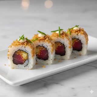 Uramaki crunchy atún (4 uds.)