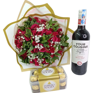 Heartfelt Loving + Chocolate + Wine