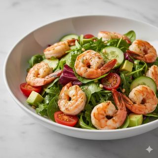 Ensalada con gambas
