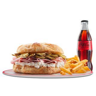 Menu Focaccia Prosciutto Cotto A Vapore e Stick