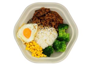 Mushroom meat sauce rice