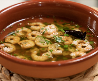 Gambas peladas al ajillo