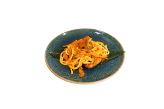 Yaki udon ai crostacei