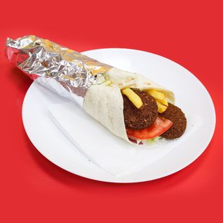 Durum Falafel Con todo con Patatas dentro