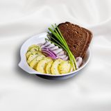 Herring with potatoes and green onions