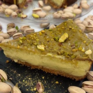 Cheesecake Pistacho con chocolate blanco