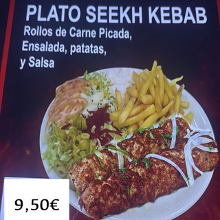 Plato seekh kebab