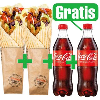 Zestaw 2 kebaby i napój + Coca cola GRATIS