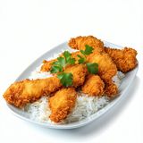 Pollo Rebozado Con Arroz