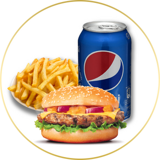 Menú hamburguesa ternera supercompleta