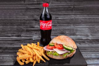 Sandwich cu sunca si cascaval meniu mare