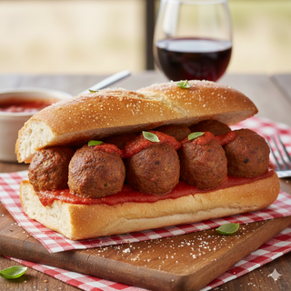 Panino con polpette al sugo