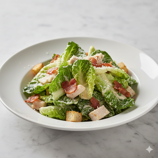 Cogollos A La César Con Pollo Y Bacón Crujiente