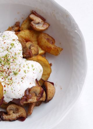 Cartofi cu ciuperci și smântână cu trufe