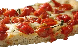 Focaccia de tomate y queso