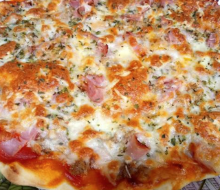 Pizza de atún y York (33 cm.)