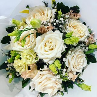 Bukiet biało-różowy L