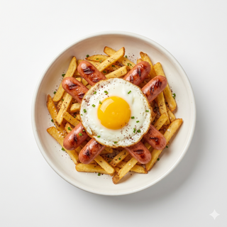 Salchicha, Papas Y Huevos