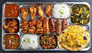 Golden Platter Served For 4