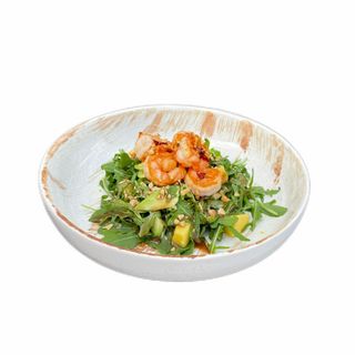 Мікс салат з креветками, авокадо та манго 